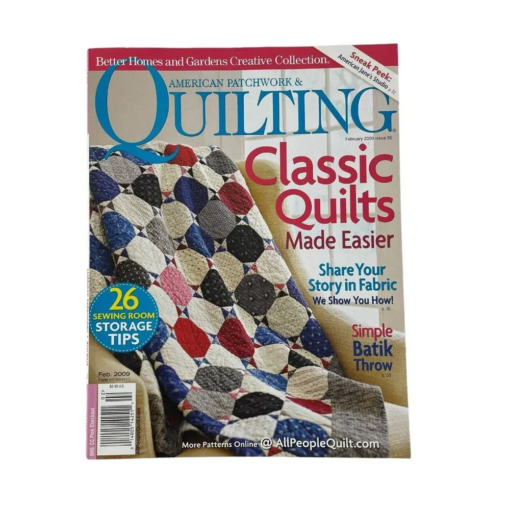 Better Homes & Gardens American Patchwork &‎ Quilting Magazines Full Year 2009